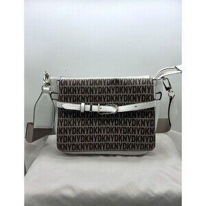 DKNY‎ White Brown Shoulder Strap Purse Brand New BR1-2265